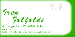 iren folfoldi business card